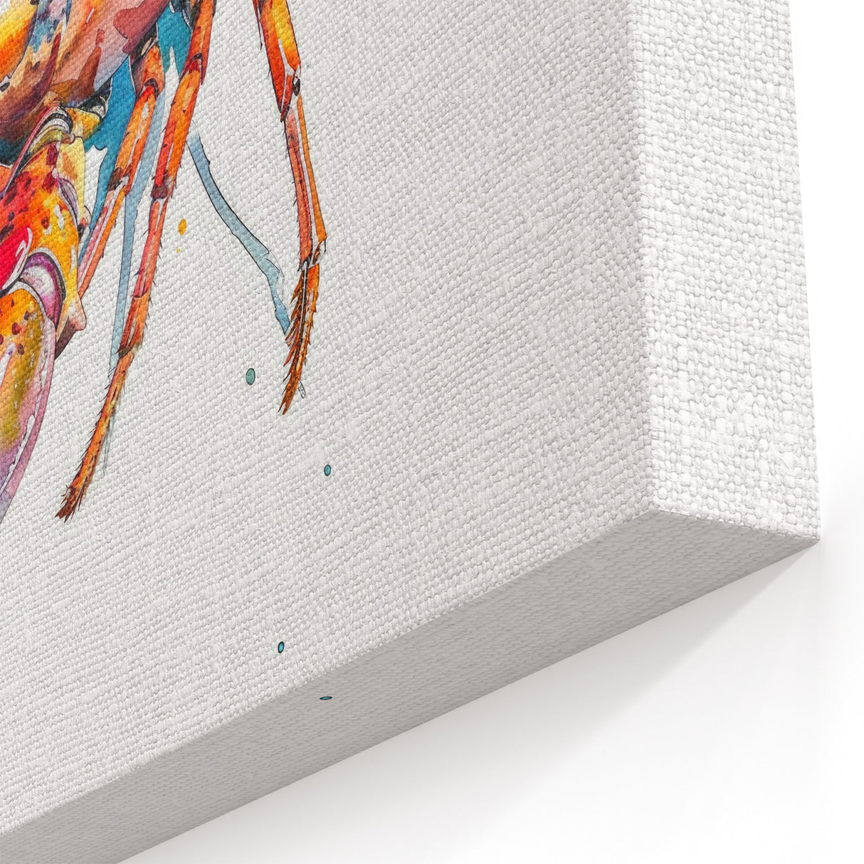 Vibrant Watercolor Lobster Art - Marine Life Canvas & Framed Decor