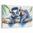 Exotic Lemur Canvas Print - Vibrant Lemur Wall Art for Tropical Decor