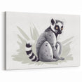 Monochrome Lemur Art Poster - Modern Wildlife Wall Decor for Home