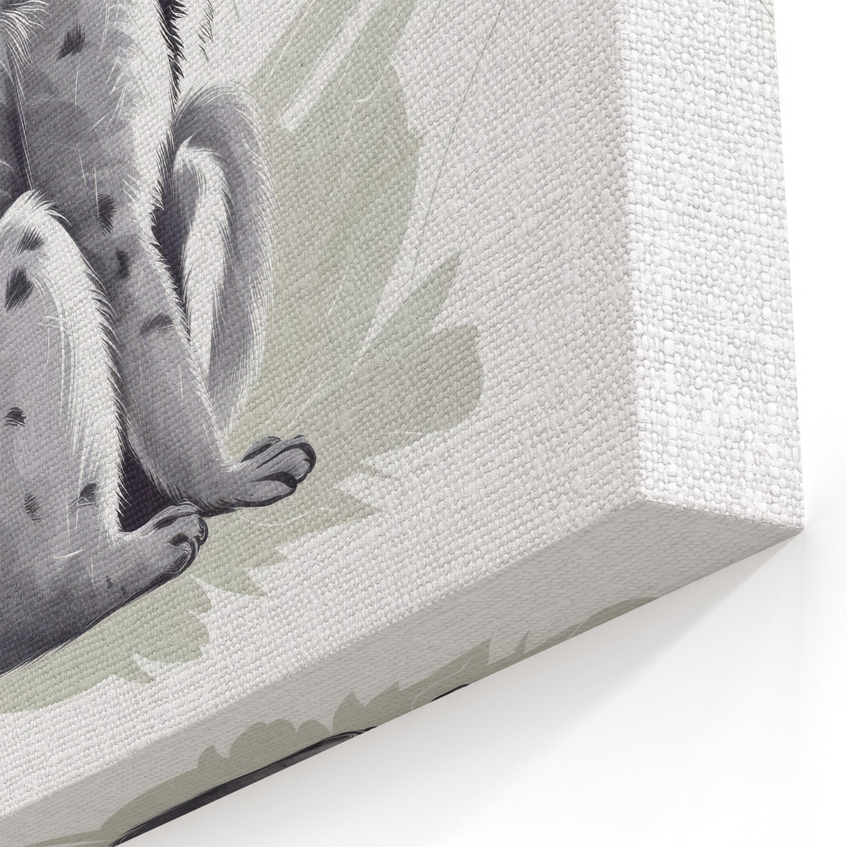 Monochrome Lemur Art Poster - Modern Wildlife Wall Decor for Home