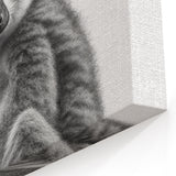 Monochrome Lemur Art Print - Elegant Black and White Wildlife Decor