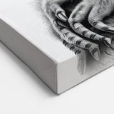 Monochrome Lemur Art Print - Elegant Black and White Wildlife Decor