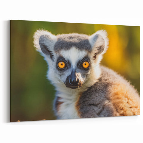 Vibrant Lemur Canvas Print - Exotic Wildlife Wall Art for Nature Lovers