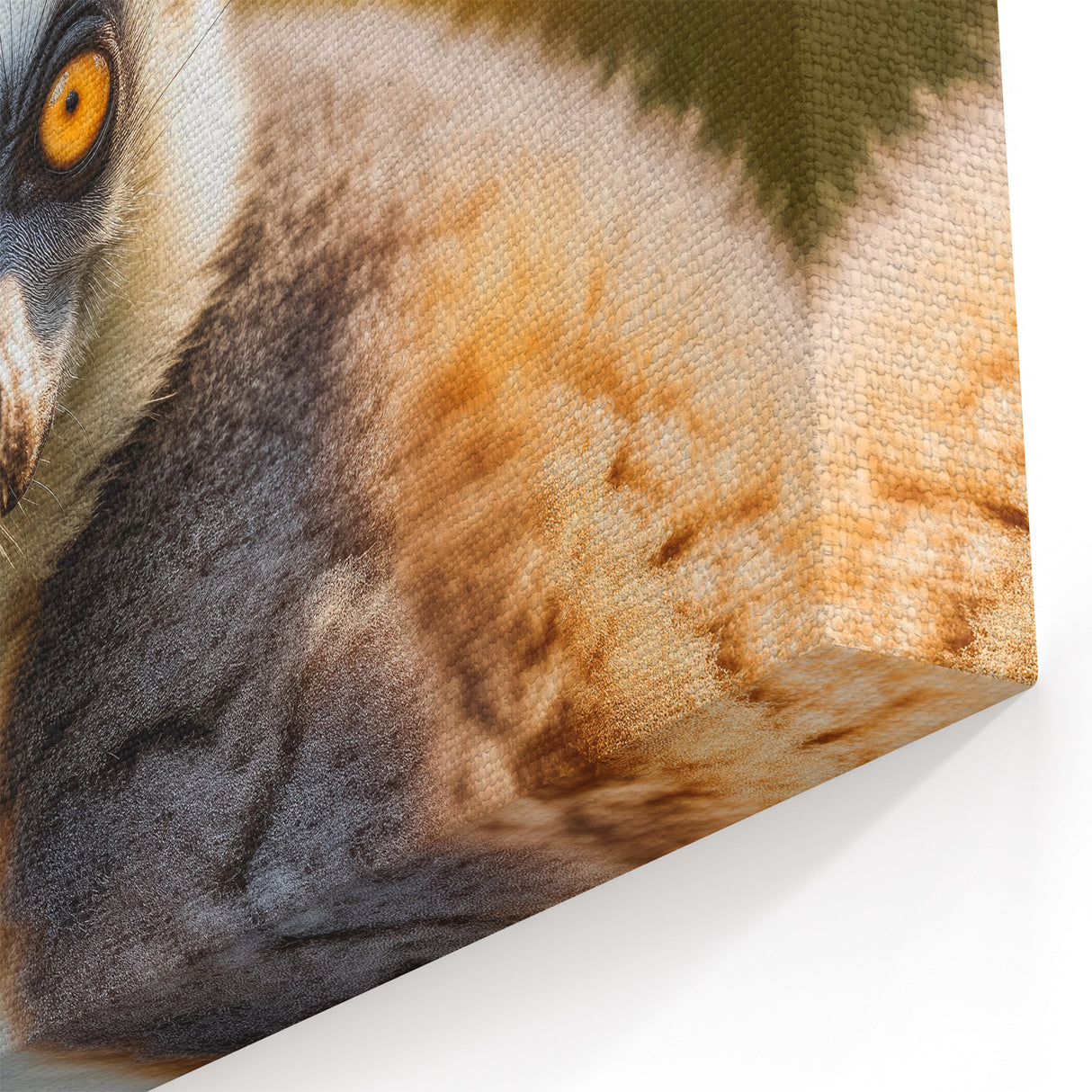 Vibrant Lemur Canvas Print - Exotic Wildlife Wall Art for Nature Lovers