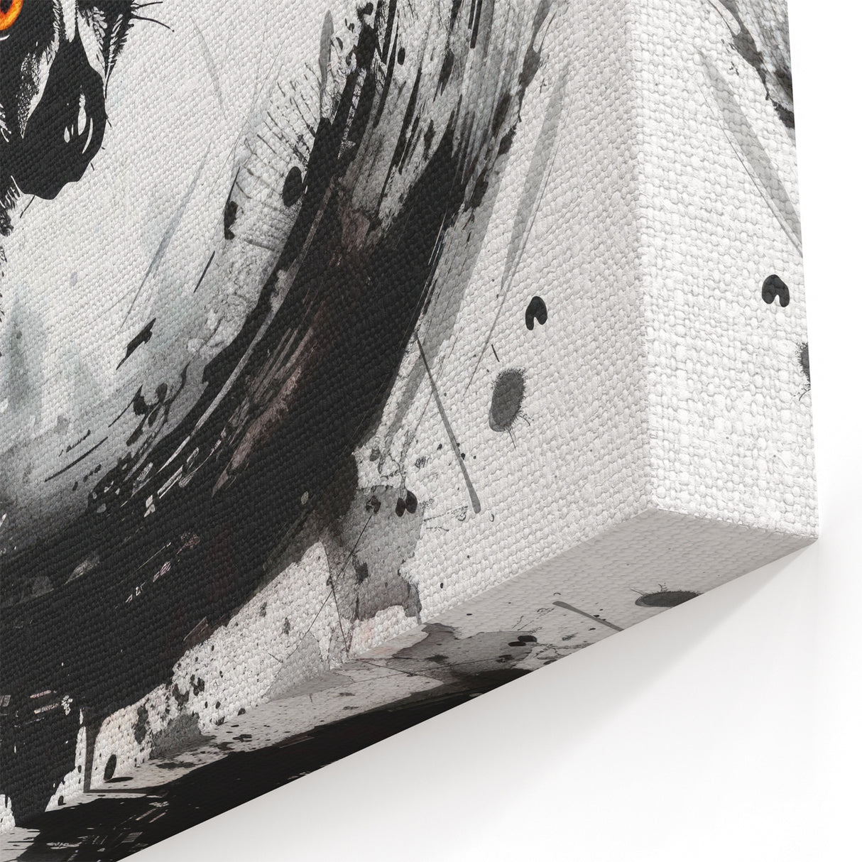 Abstract Lemur Art Print - Dynamic Black and White Wildlife Wall Decor