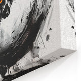 Abstract Lemur Art Print - Dynamic Black and White Wildlife Wall Decor