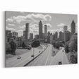 Black and White Atlanta Skyline Wall Art | Modern Cityscape Print