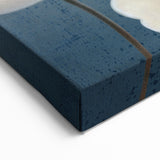 Elegant Floral Abstract Art with Neutral and Blue Tones