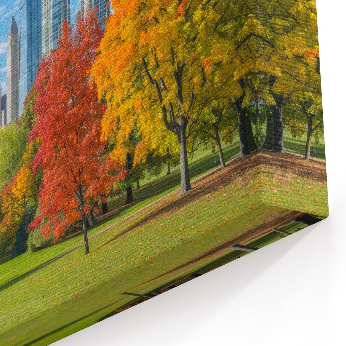 Autumn Atlanta Skyline Wall Art | Vibrant Cityscape Print for Home Decor