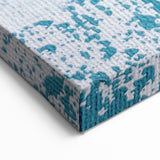 Abstract Feather Art with Turquoise and Yellow Hues