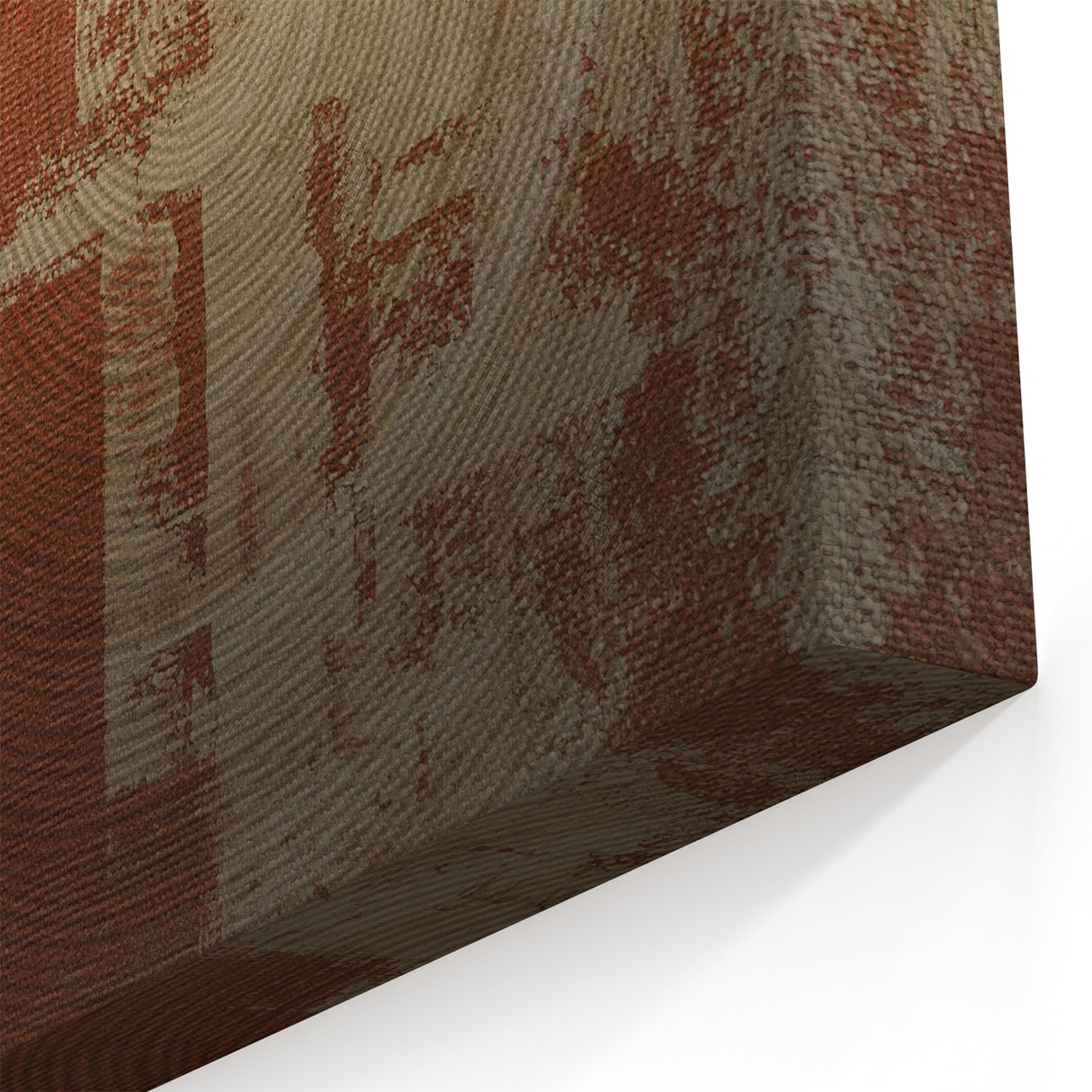 Rustic Abstract Wood Slice Art with Earthy Tones