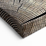 Rustic Abstract Wood Slice Art with Earthy Tones
