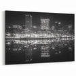 Elegant Baltimore Skyline Art - Black & White Cityscape Wall Decor