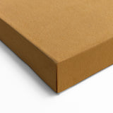 Textured Abstract Art with Teal, Gold, and Beige Layers