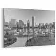 Timeless Baltimore Skyline Art - Black and White Cityscape Decor