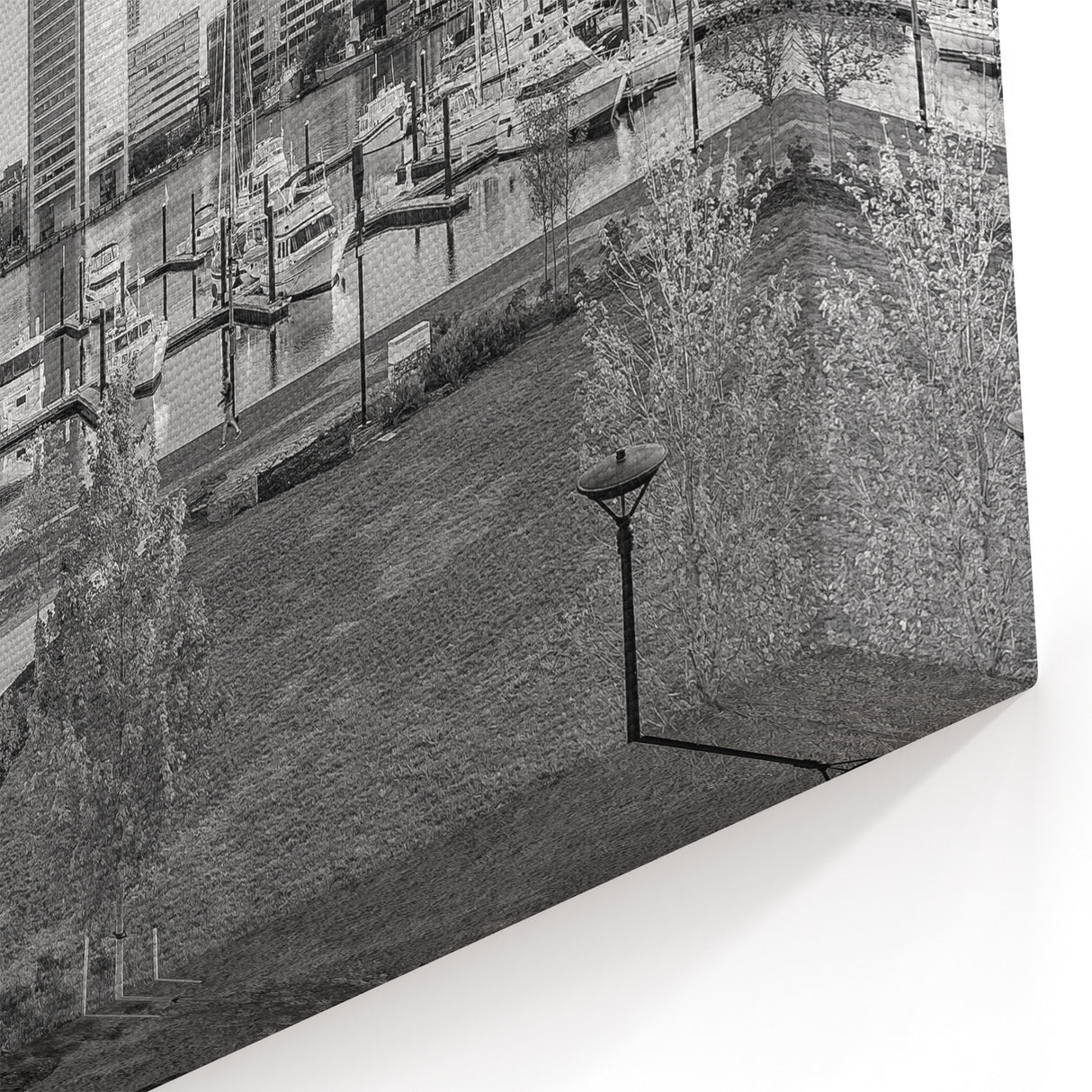 Timeless Baltimore Skyline Art - Black and White Cityscape Decor