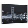 Nighttime Baltimore Skyline Art - Dark Blue Cityscape Decor