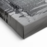 Calm Baltimore Skyline Art - Black and White Harbor Cityscape Decor