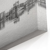 Elegant Baltimore Skyline Art - Black and White Harbor Cityscape