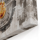 Monochrome Tree Rings Strokes & Lines - Abstract Wall Art