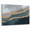 Elegant Ocean Waves Strokes & Lines - Modern Abstract Wall Art