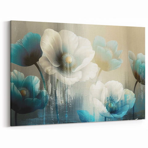 Dreamy Floral Strokes & Lines - Modern Abstract Flower Canvas Art