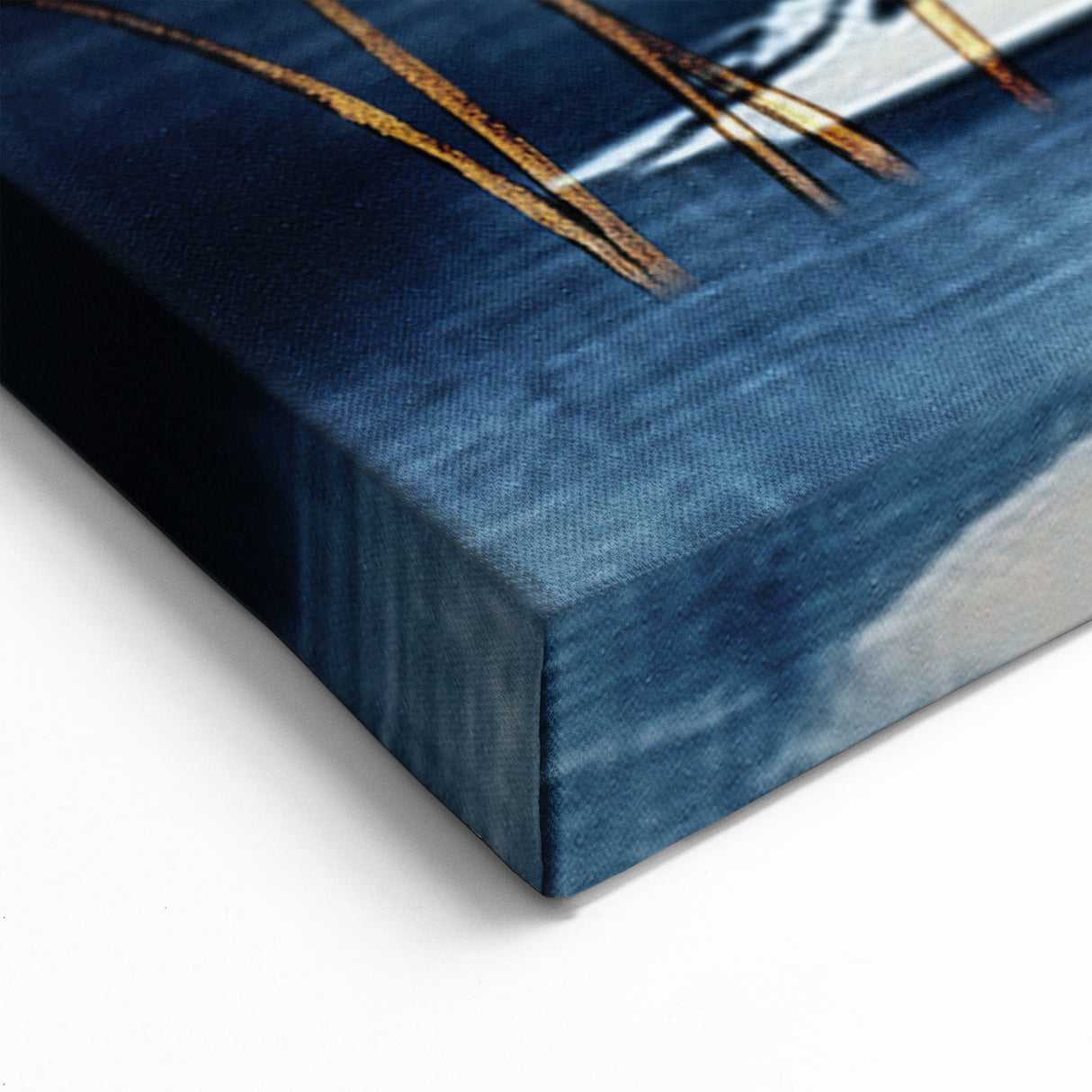 Golden Horizon Floral Strokes & Lines - Modern Abstract Canvas Art