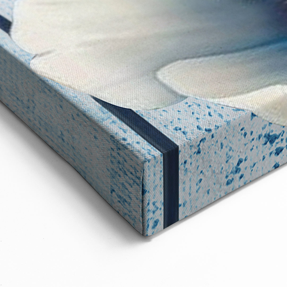 Blue Harmony Floral Strokes & Lines - Modern Abstract Canvas Art