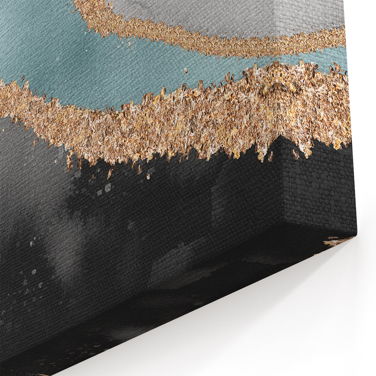 Black & Gold Strokes & Lines - Modern Abstract Canvas Art