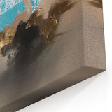 Golden Mist Strokes & Lines - Modern Abstract Canvas Wall Art