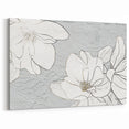 Minimalist Floral Line Art - Modern Abstract Flower Canvas Art