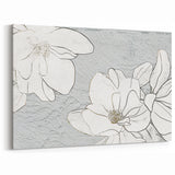 Minimalist Floral Line Art - Modern Abstract Flower Canvas Art