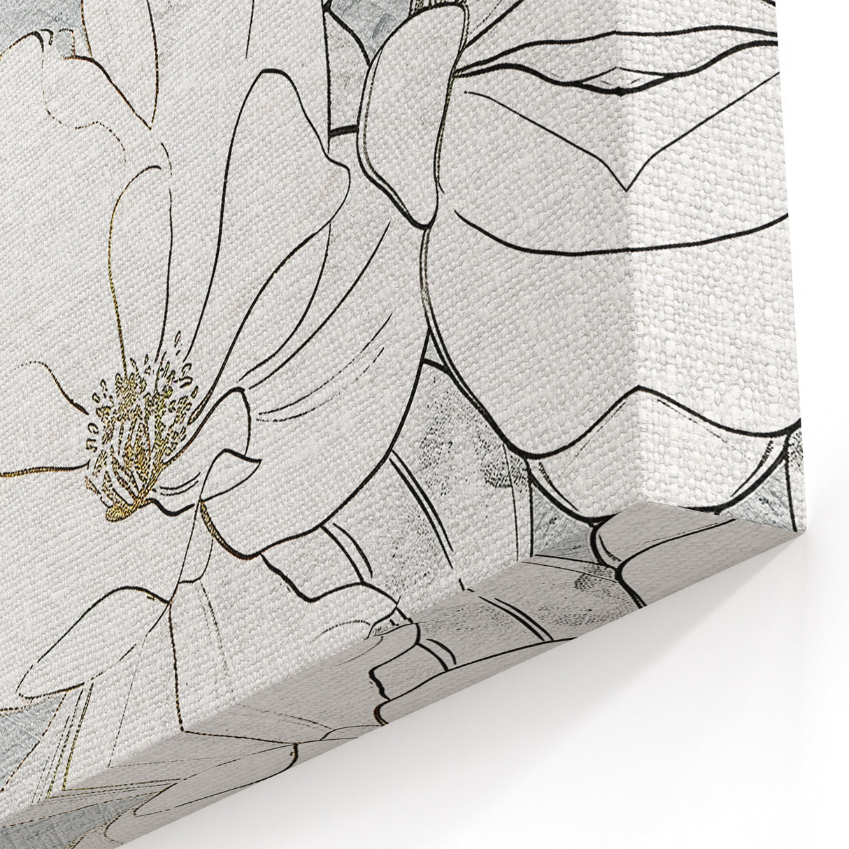 Minimalist Floral Line Art - Modern Abstract Flower Canvas Art