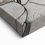 Textured Floral Line Art - Modern Abstract Flower Canvas Print