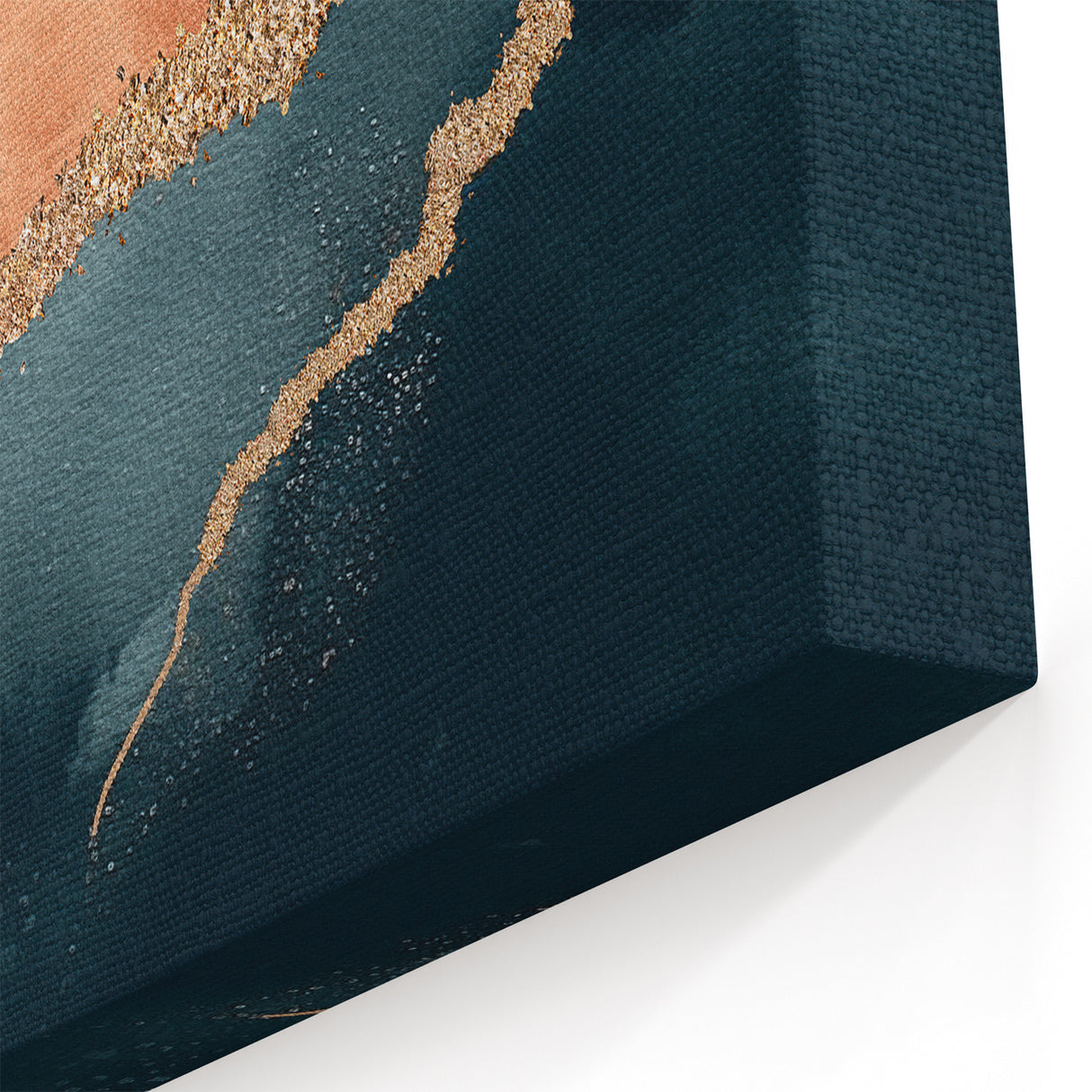 Golden Wave Strokes & Lines - Modern Abstract Canvas Wall Art