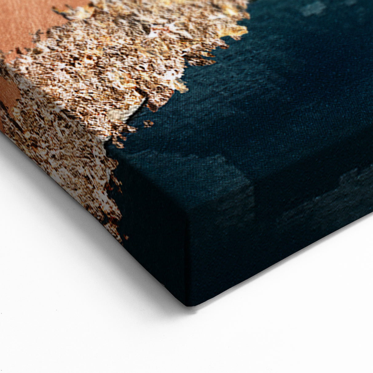 Golden Wave Strokes & Lines - Modern Abstract Canvas Wall Art