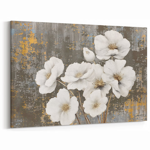 Rustic Warmth Floral Strokes & Lines Abstract Art – Timeless Wall Decor
