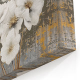 Rustic Warmth Floral Strokes & Lines Abstract Art – Timeless Wall Decor