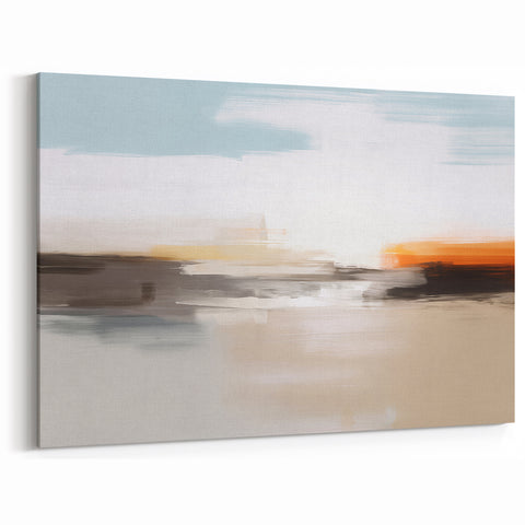 Tropical Paradise Strokes & Lines Abstract Art – Serene Wall Decor