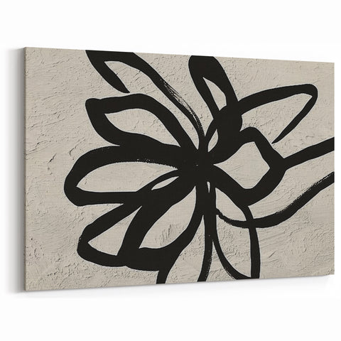 Modern Monochrome Line Art – Bold Black and White Abstract Wall Decor