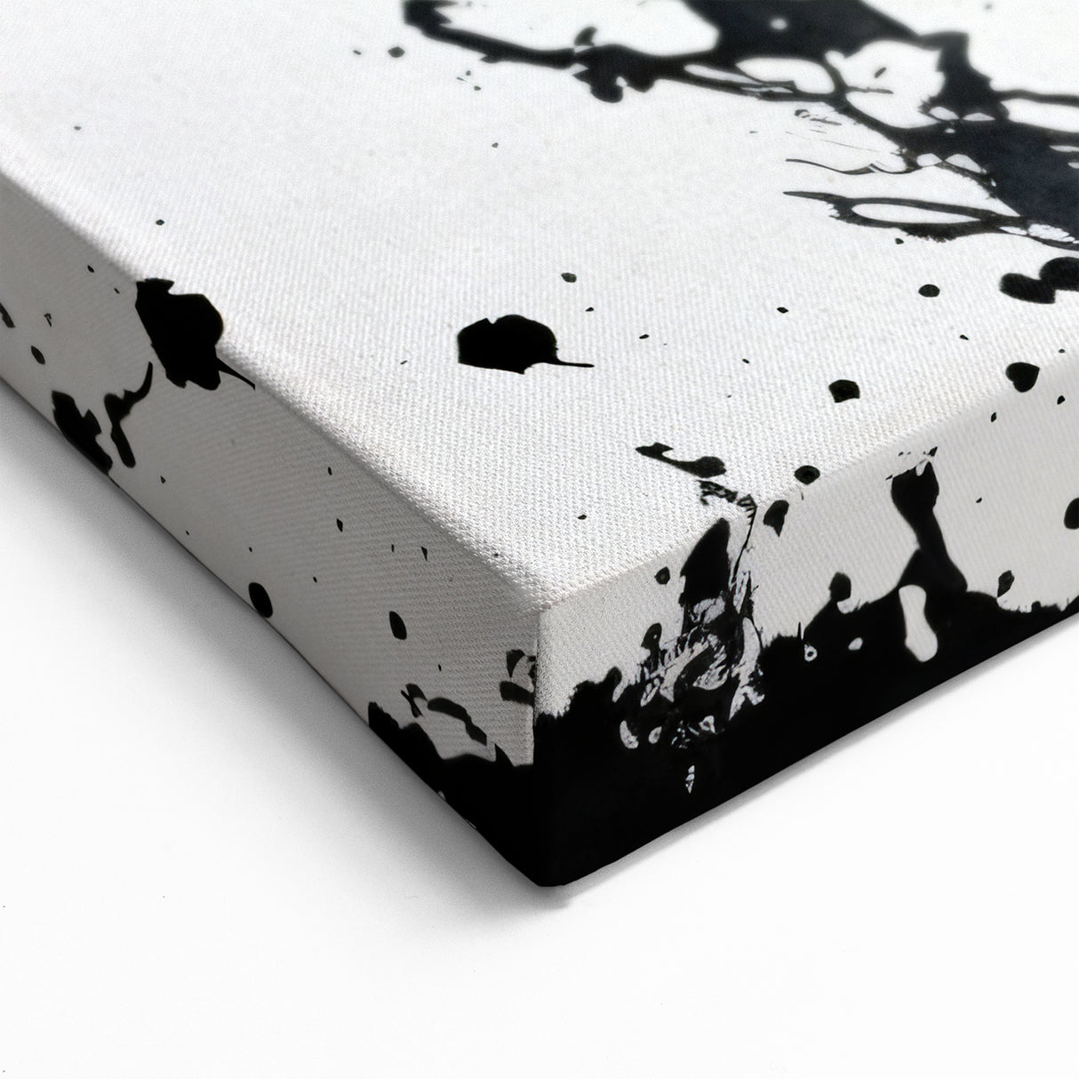 Stylized Snow Leopard Art Print - Black & White Wildlife Canvas