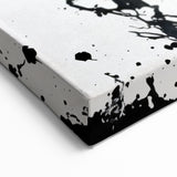 Stylized Snow Leopard Art Print - Black & White Wildlife Canvas
