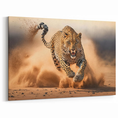 Leopard Canvas Print - Dynamic Wildlife Art for Walls