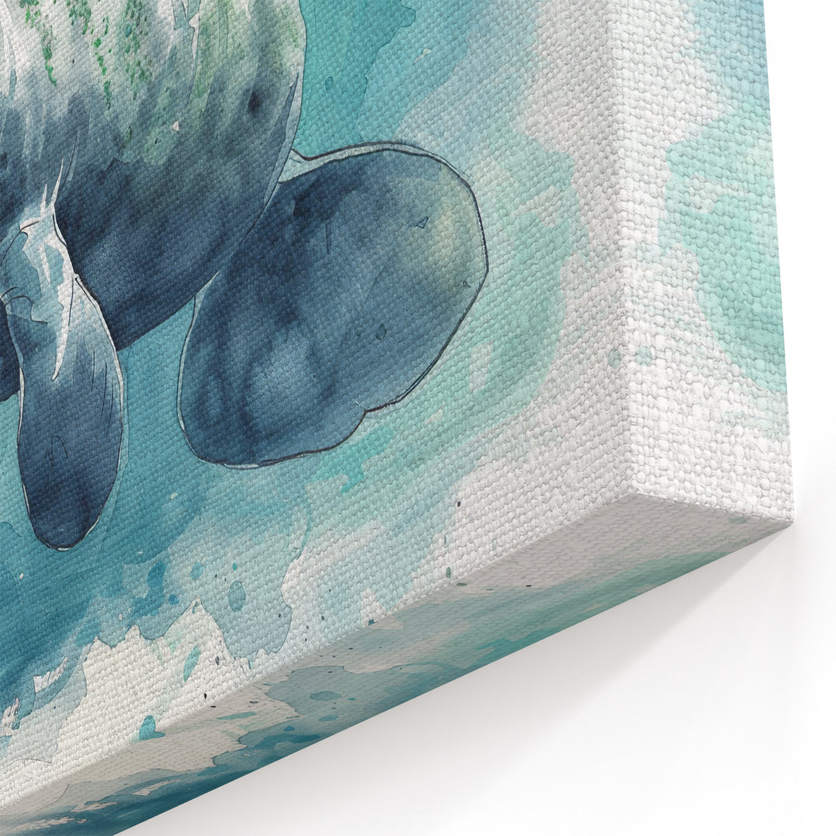 Manatee Framed Art - Gentle Sea Life Decor - Canvas & Acrylic Options