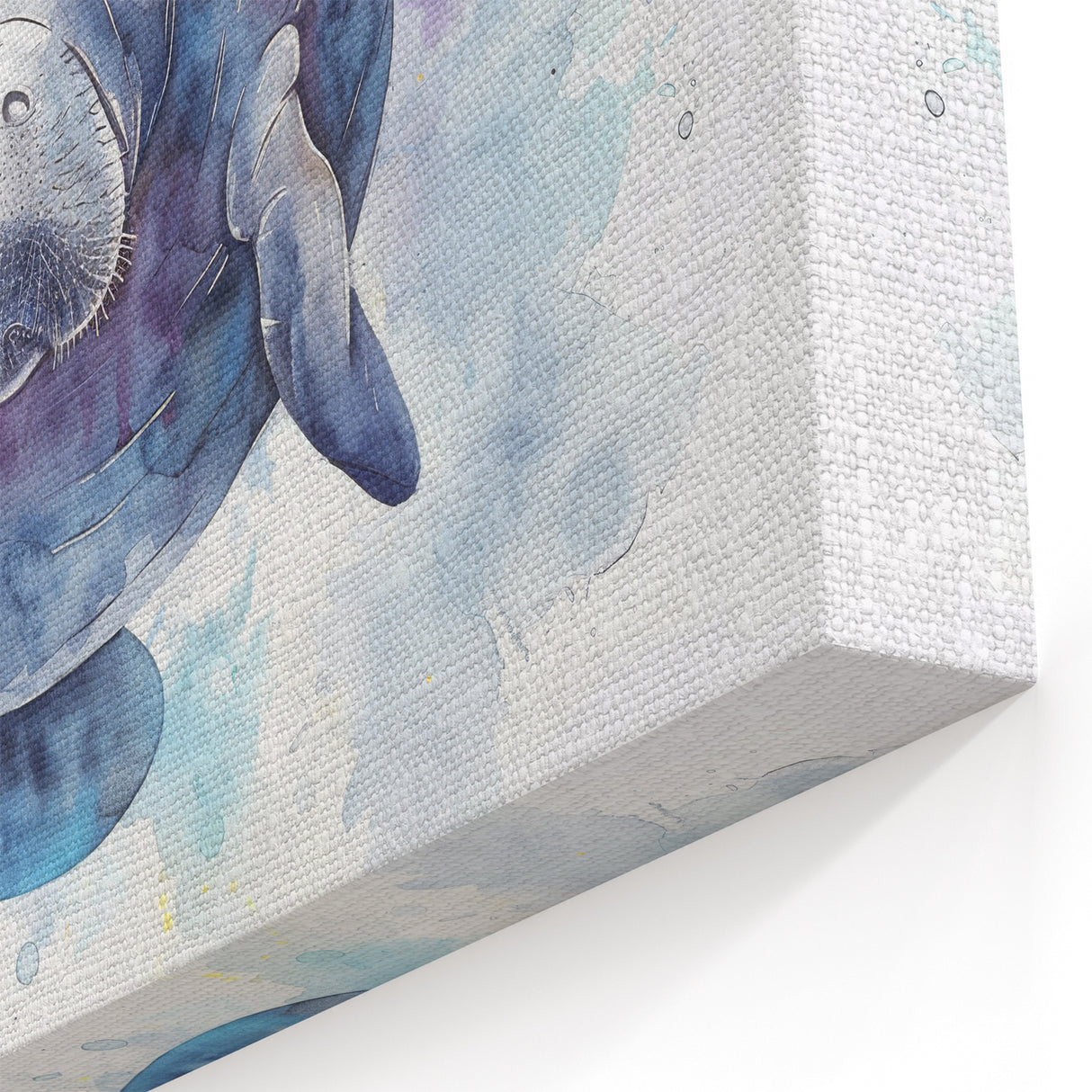 Manatee Art Poster - Vibrant Marine Life Decor - Canvas & Framed Options