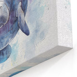 Manatee Art Poster - Vibrant Marine Life Decor - Canvas & Framed Options