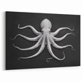 Monochrome Octopus Wall Art - Bold Marine Life Decor in Black & White
