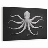 Monochrome Octopus Wall Art - Bold Marine Life Decor in Black & White