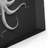 Monochrome Octopus Wall Art - Bold Marine Life Decor in Black & White