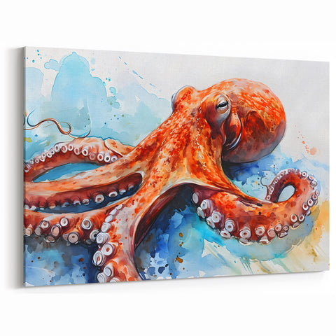 Dynamic Octopus Wall Art - Vibrant Marine Life Decor for Ocean Lovers